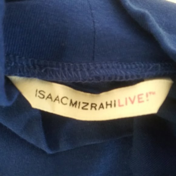 Isaac Mizrahi Live women's size S blue mock turtleneck top - Picture 12 of 14